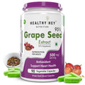 HealthyHey Nutrition Grape Seed Extract | Maximum Strength | 95% Polyphenols | 3 Month Supply | 90 Veggie Caps | (Pack of 1)