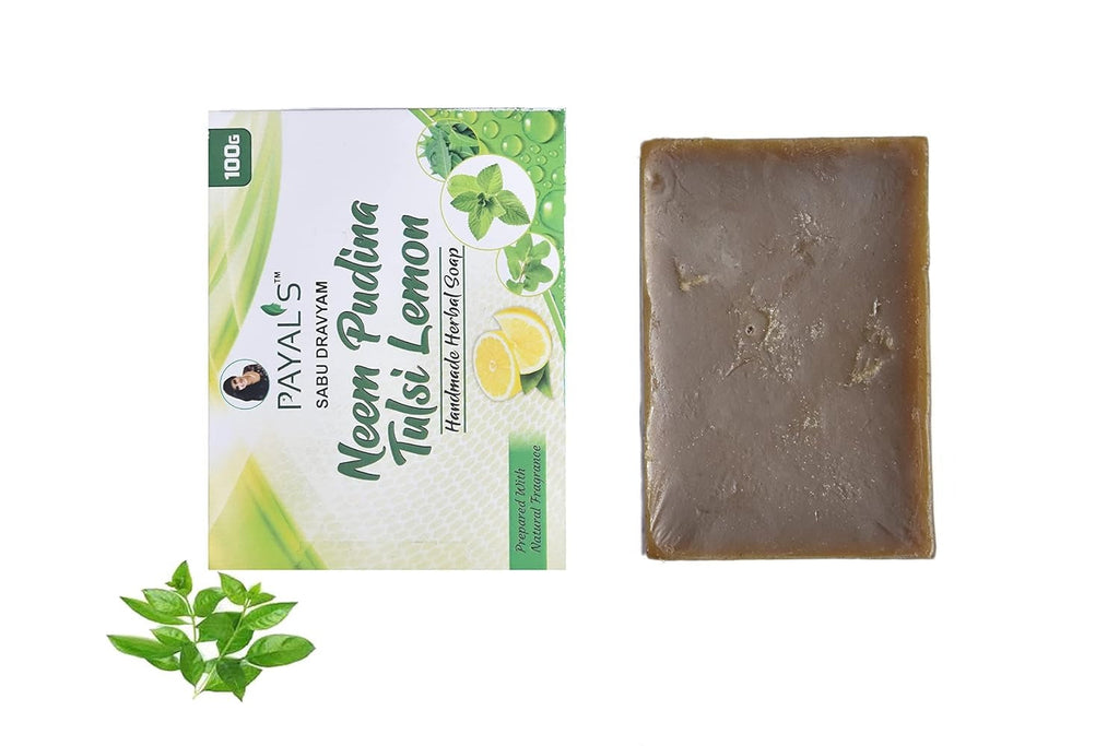 Payal's Herbal Soap - Neem Pudina Tulsi Lemon - 100 gms