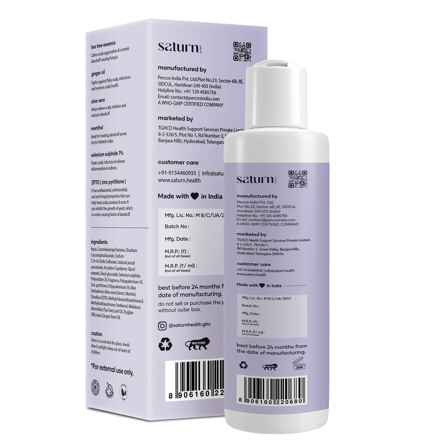 Saturn by Ghc Anti-Dandruff Shampoo - 200 ml