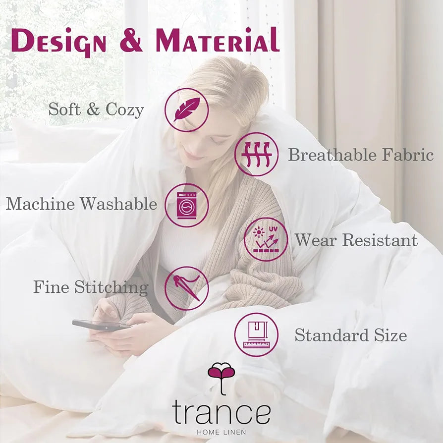 Trance Home Linen Zippered 100% Cotton 200TC Satin Stripe King Size Duvet Cover Quilt Cover Blanket Cover Razai Comforter Cover with 2 Pillow Covers Colour Lilac Purple