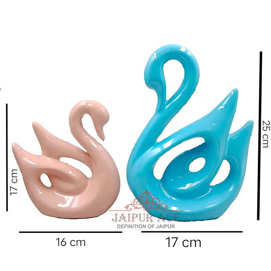 Jaipur Ace Paradise Swan Couple Statue Showpieces Creative Abstract Design Art Figurine Swan Couple