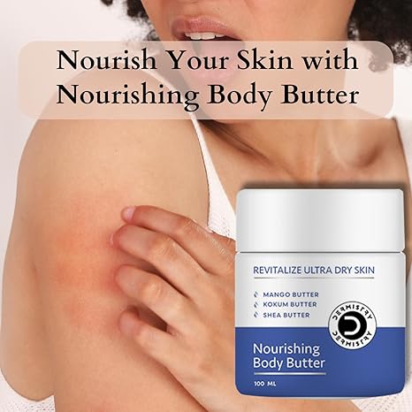 Dermistry Moisturizing Body Butter for Dry & Very Dry Sensitive Skin Body Cream Lotion - 100 ml