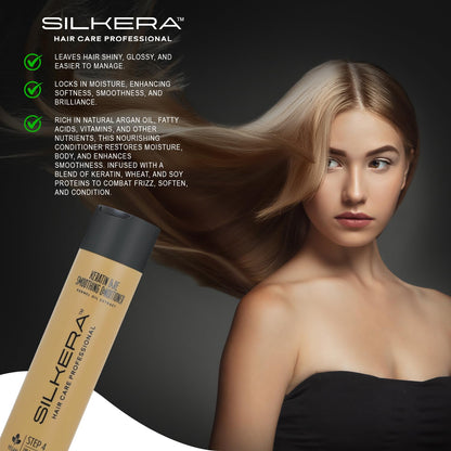 SILKERA Keratin Care Smoothing Conditioner & Shampoo Combo