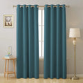Cloth Fusion Blackout Door Curtains 9 Feet Long Set of 2 Prussian Blue Colour