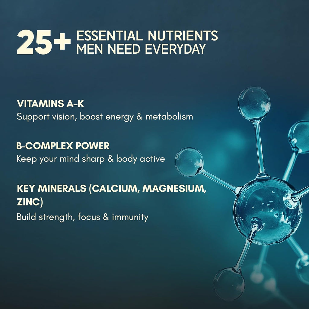 Rasayanam Multivitamin for Men | 52 Ingredients with 100% RDA of Vitamins & Minerals | Energy, Immunity, Performance, Bone, Joint & Heart Health | Daily Multivitamin Tablet for Men - 60 Tablets