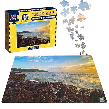 Webby Sunset by The Coral Reefs Wooden Jigsaw Puzzle 1000 Pieces