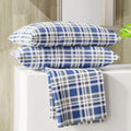 Layers Zen Cotton Blend King Bedsheet Set 1 King Cotton Bedsheet & 2 Pillow Covers Breathable & Anti-Wrinkle 225 CVC Navy Blue