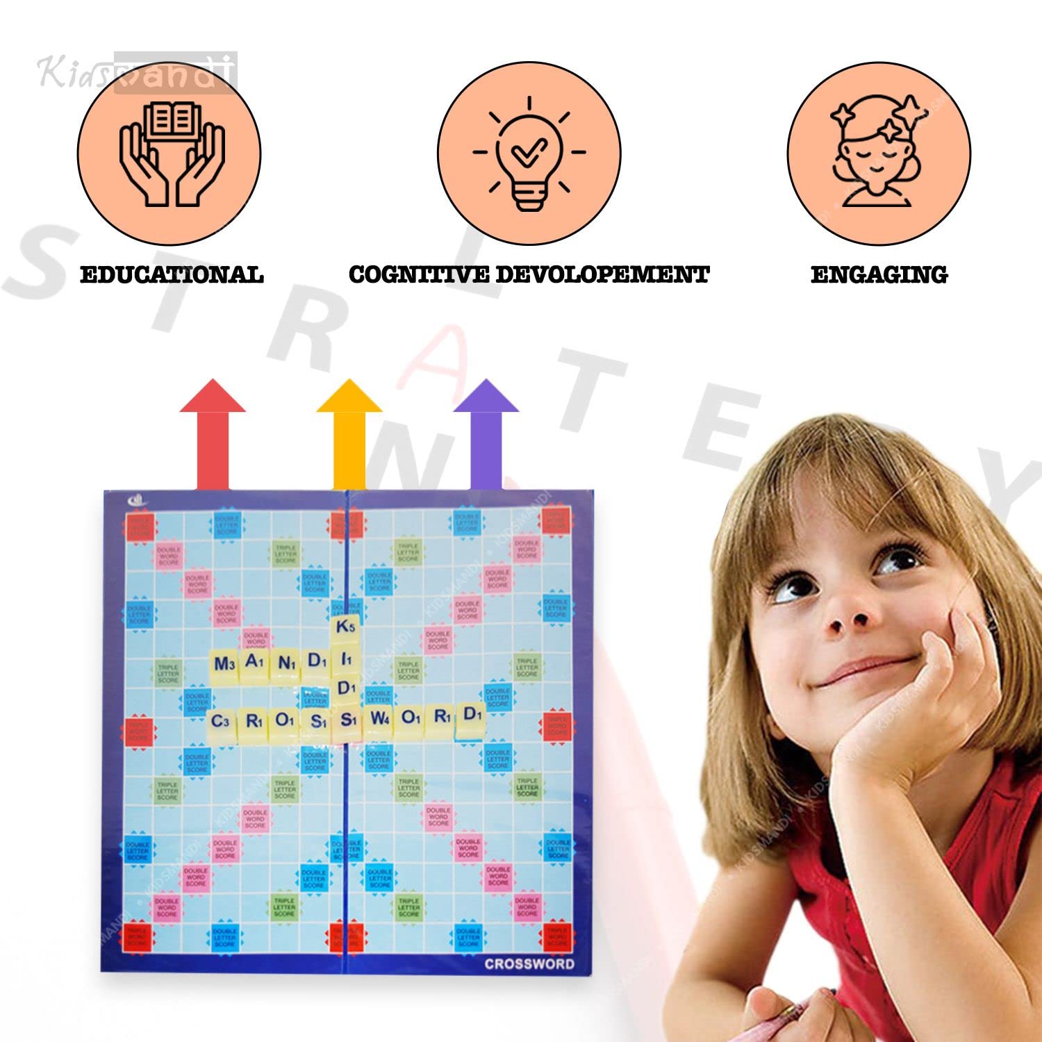 Kids Mandi Crossword Board Game