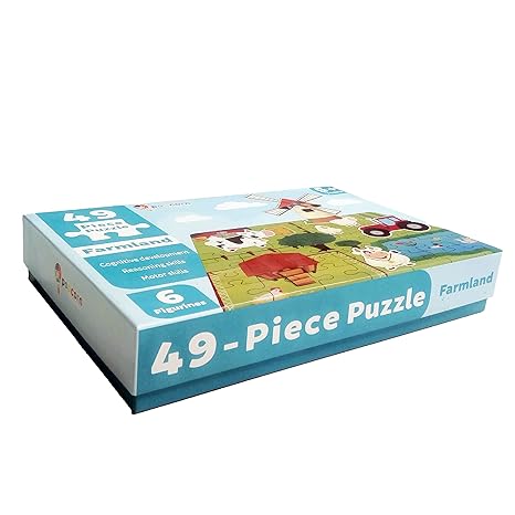 Popcorn Games & Puzzles Farmland 49 Piece Puzzle Kids Jigsaw Game Puzzle Science Educational Toys