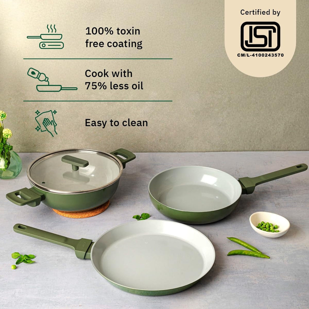Ember Cookware Set of 3 Soft-Touch Handle