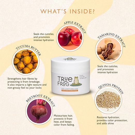 True Frog Deep Conditioning And Hydrating Hair Mask For Curly Hair With Flax Seed - 200 gms
