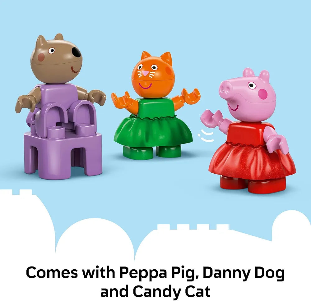 Lego Duplo Peppa Pig Funfair Pretend-Play Amusement Park Toddler Toy 10453 Building Blocks Toys for 2+ Gift for Boys and Girls