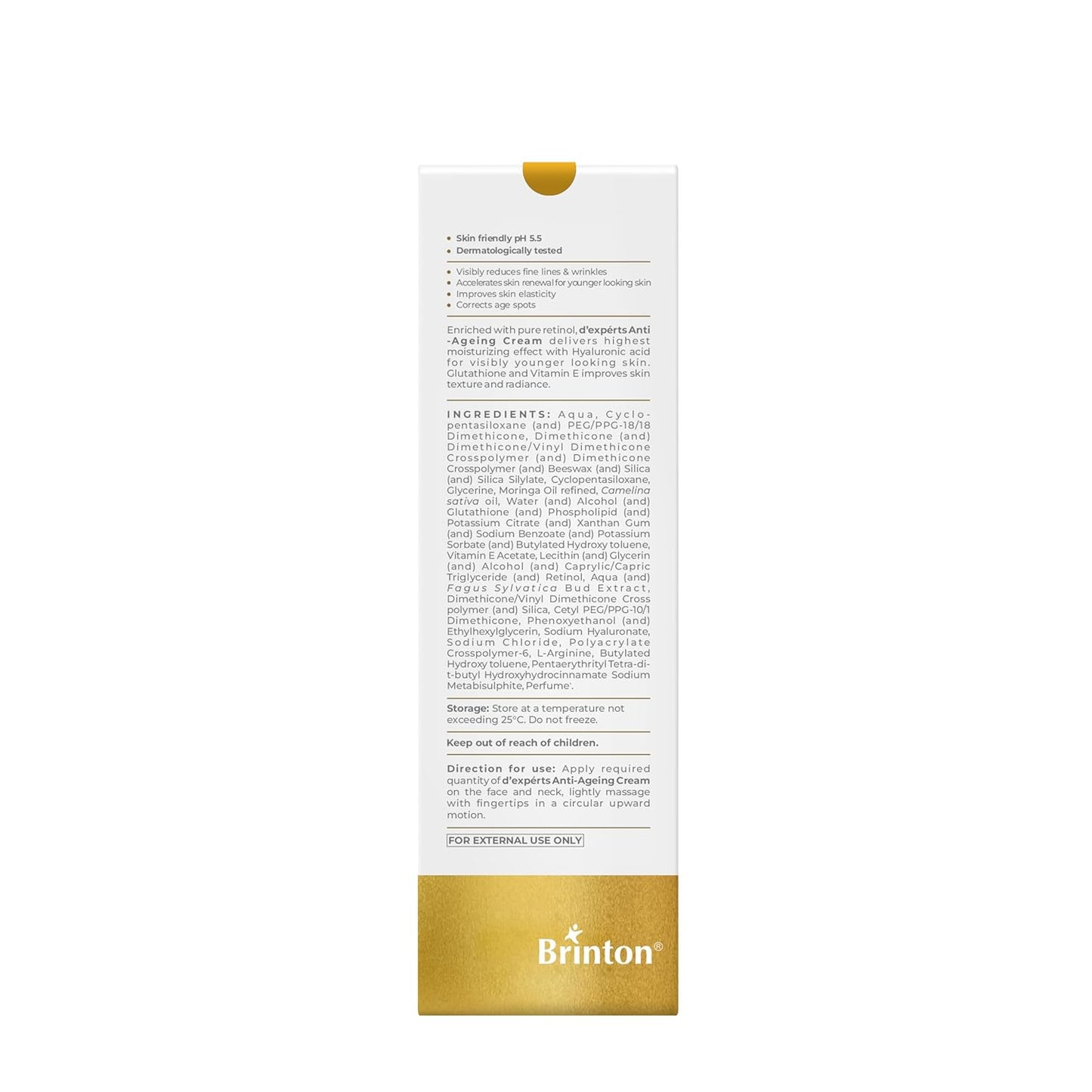 Brinton d'experts Anti Aging Cream - 30 gms