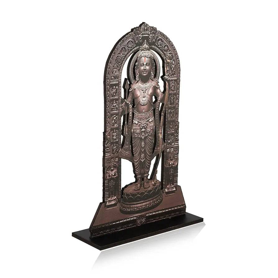 CraftVatika Ram Lalla Idol Ayodhya MDF Murti Statue Set of 2 Ayodhya Ram Lalla Wooden Murti