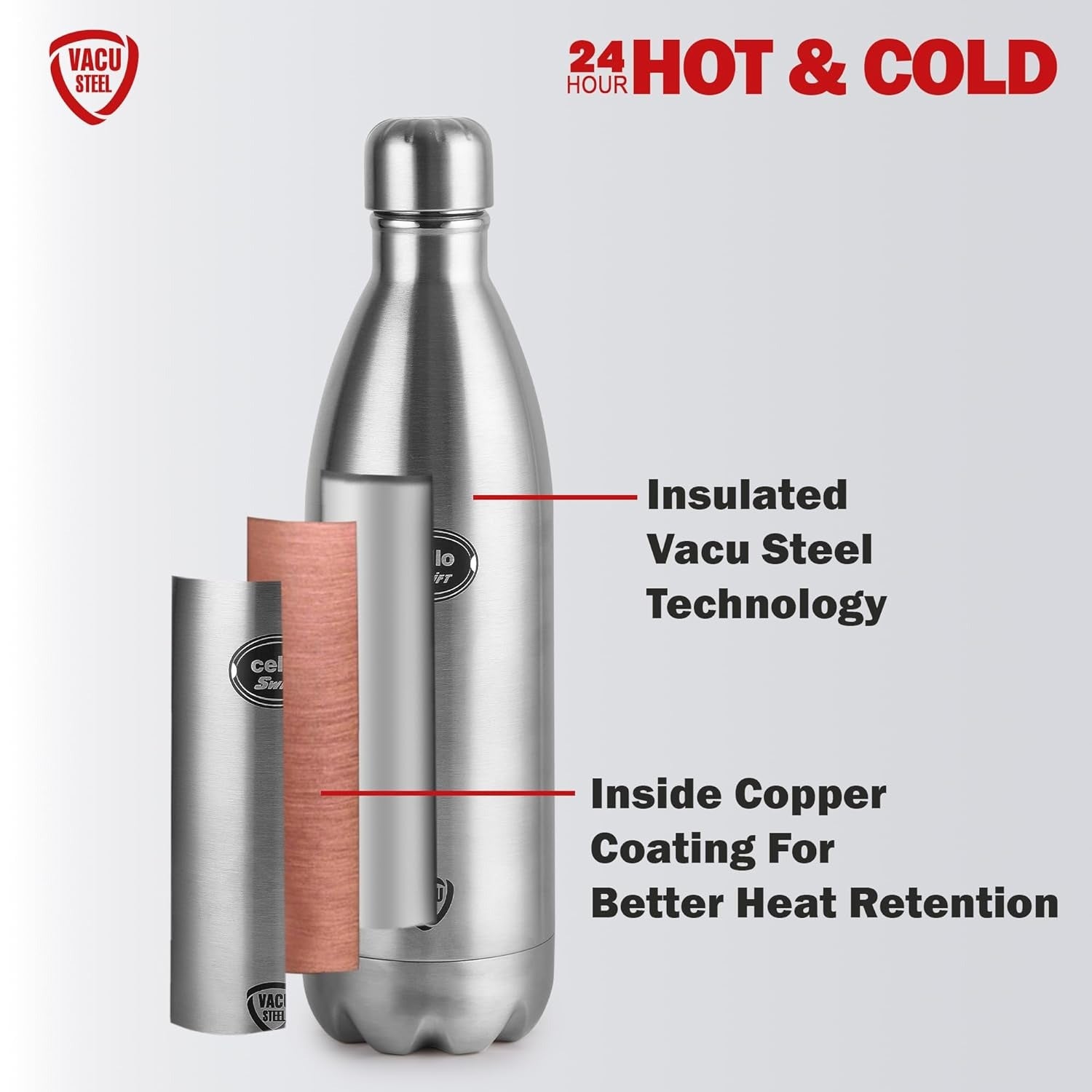 Cello Swift Insulated Stainless Steel Flask Water Bottle