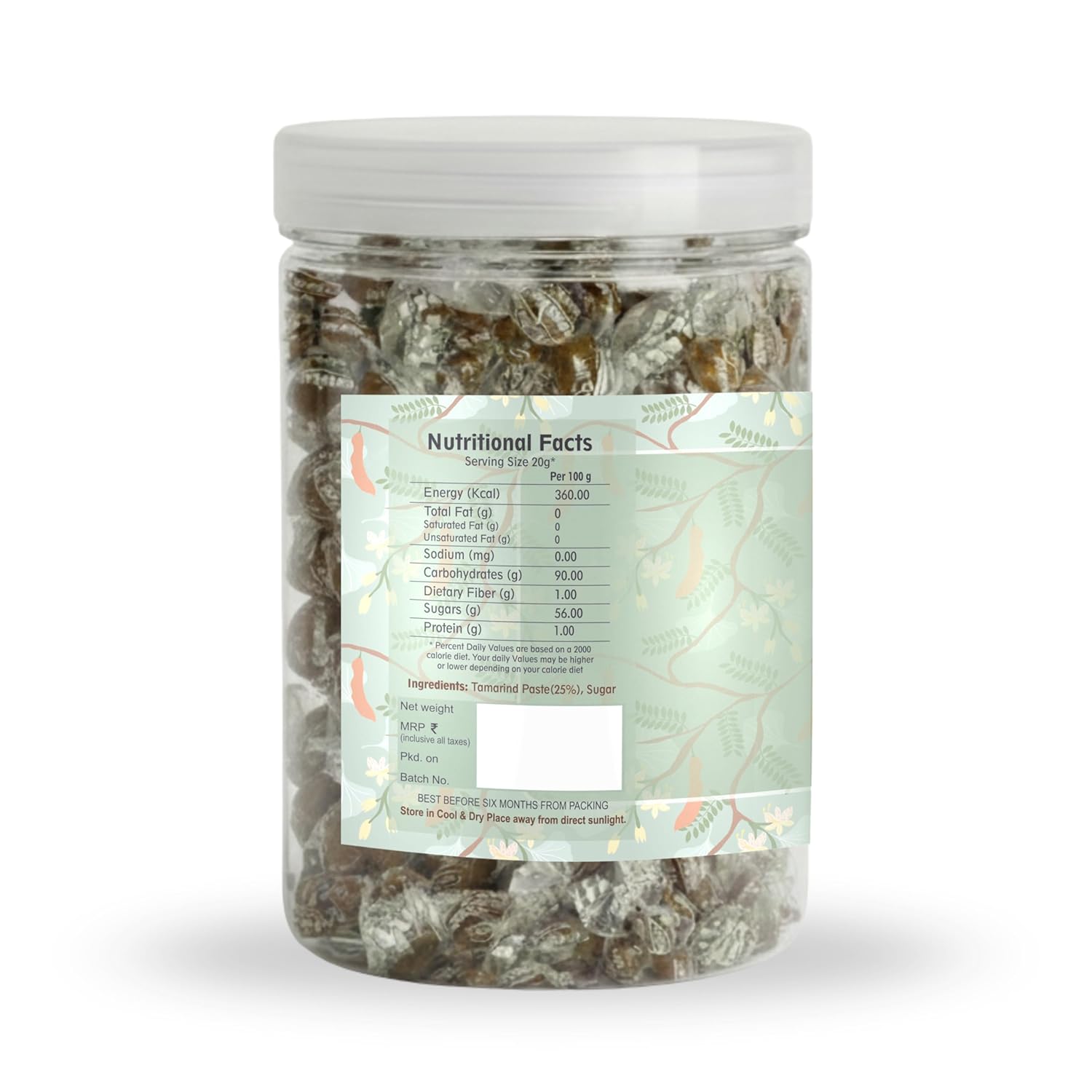 Nutriefoods Imli Toffee (Tamarind Toffee), 100% Natural Product | No Added Artificial Flavors, Colors and Preservatives | Tangy Taste (Sweet and Sour) (350gm)