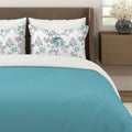 Layers Illuminating Homes Cotton Bedsheet Set for All Seasons Lightweight 144 TC Queen Size Blue Checks