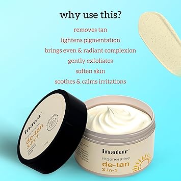 Inatur De-Tan 3-in-1 Face Scrub - 200 gms