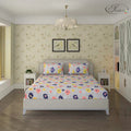 Status Contract Spring Summer Collection Rich Double Bedsheet with 2 Pillow Colour Cream