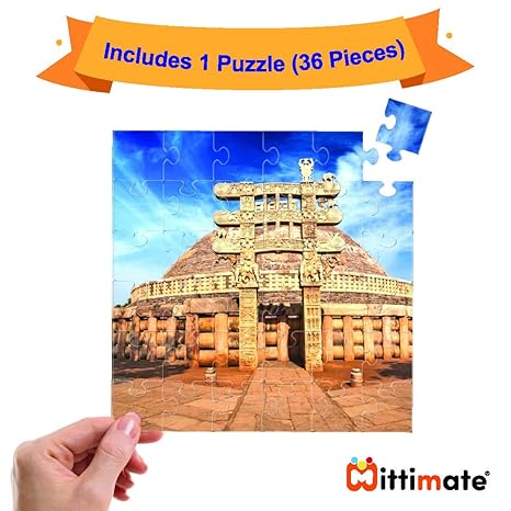 Mittimate Sanchi Stupa Jigsaw Puzzle Game for Kids Age 4 to 6 Old 36 Pieces Puzzle Toy