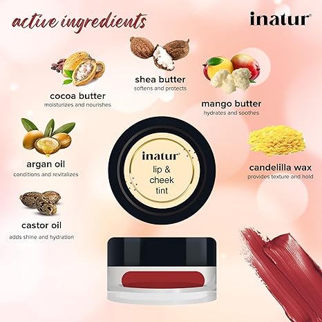 Inatur Cherry Lip & Cheek Tint - 4 gms