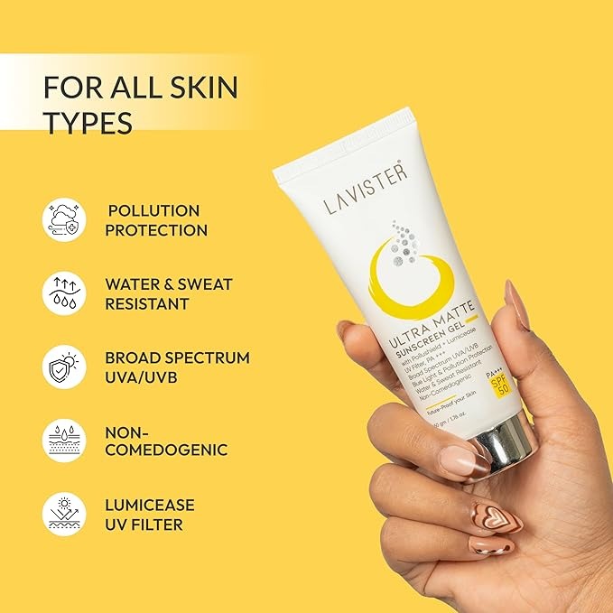 LAVISTER Sunscreen Ultra Matte SPF 50 PA+++ - 50 gms
