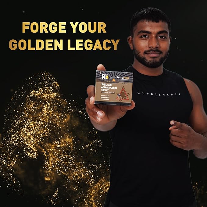Koshaveda Shilajit Ashwa Gold WSG 77 by MuscleBlaze