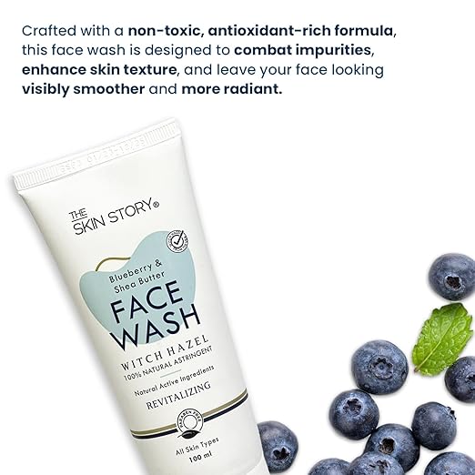 The Skin Story Blueberry Face Wash for Deep Cleansing & Moisturizing - 100 ml
