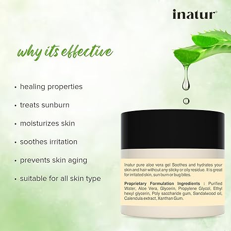 Inatur Organic Aloe Vera Gel Daily Moisturizer - 100 gms