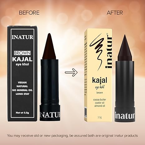 Inatur Black Kajal Eye Kohl for Makeup - 3.5 gms Each