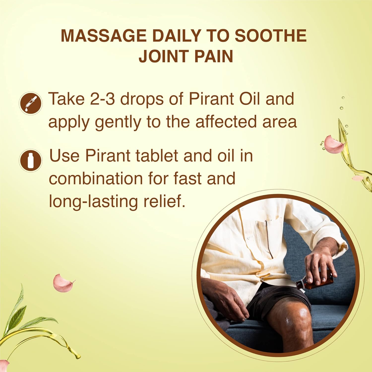 Maharishi Ayurveda Pirant Oil - Ayurvedic Massage Oil for Joint and Muscle Pain Relief -50ml