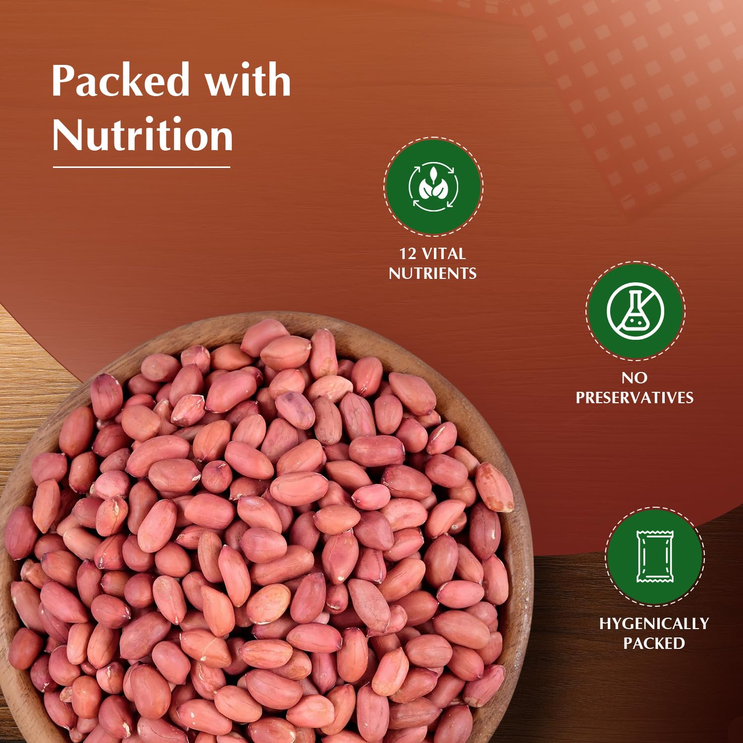 Vedaka Raw Peanuts, Pink, 1kg