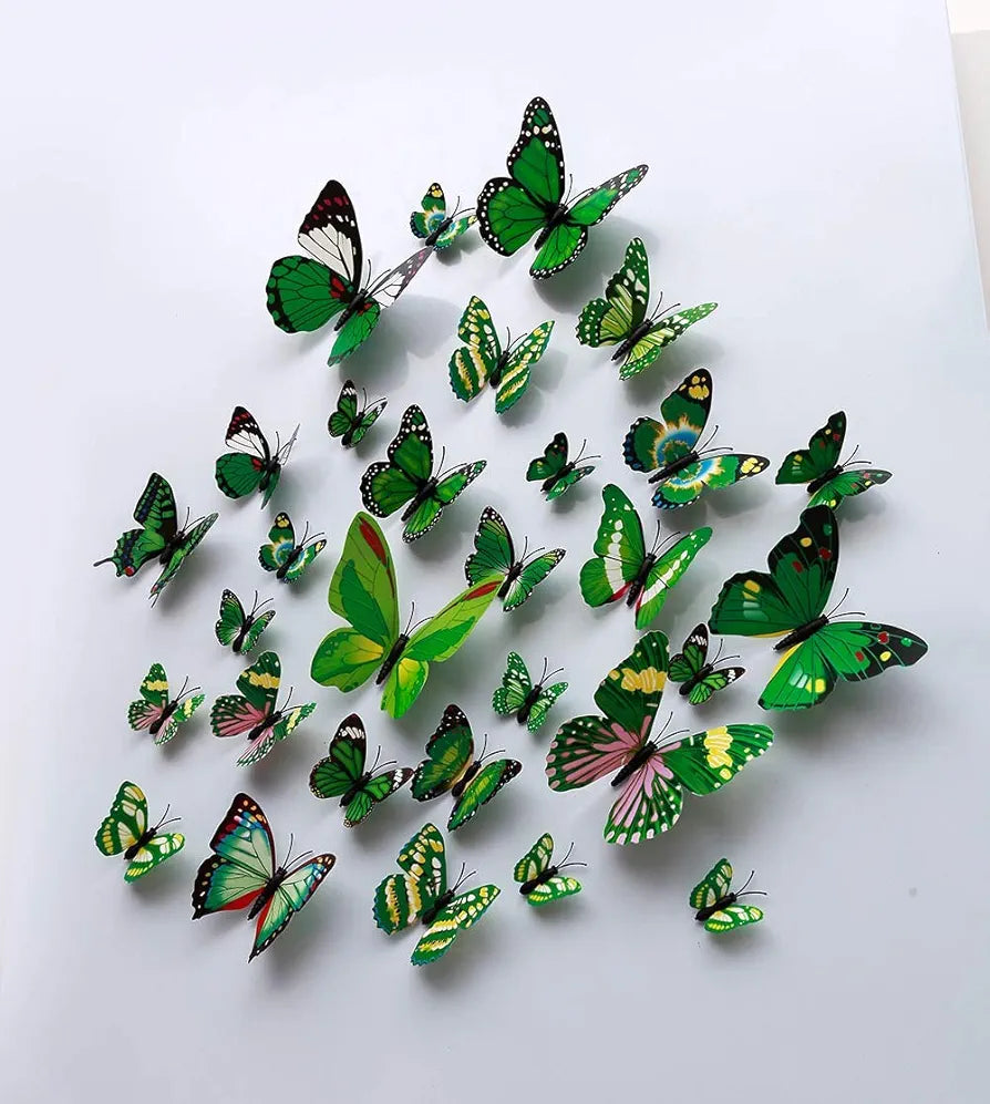 Rangoli Butterfly Wall Stick or Magnet Self Adhesive Removable PVC Design-1