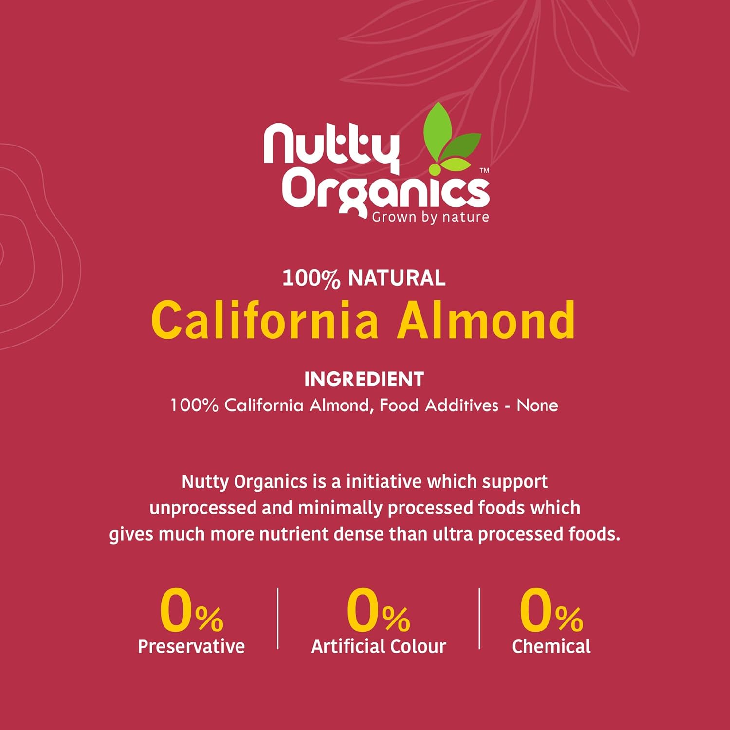 Nutty Organics California Almonds| Hand Selected Jumbo | Tasty & Healthy | High in Protein & Dietary Fiber | Nutritious | Healthy Dry Fruit
