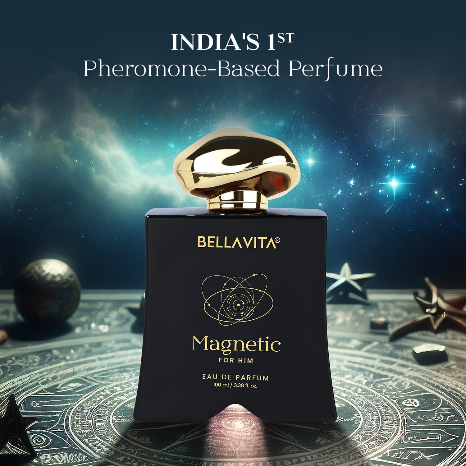 BELLAVITA Mood Collection Magnetic EDP 100ml | Long Lasting Perfume for Man | Grapefruit, Jasmine and Vanilla | Gourmand, Floral Fragrance Perfume for Men