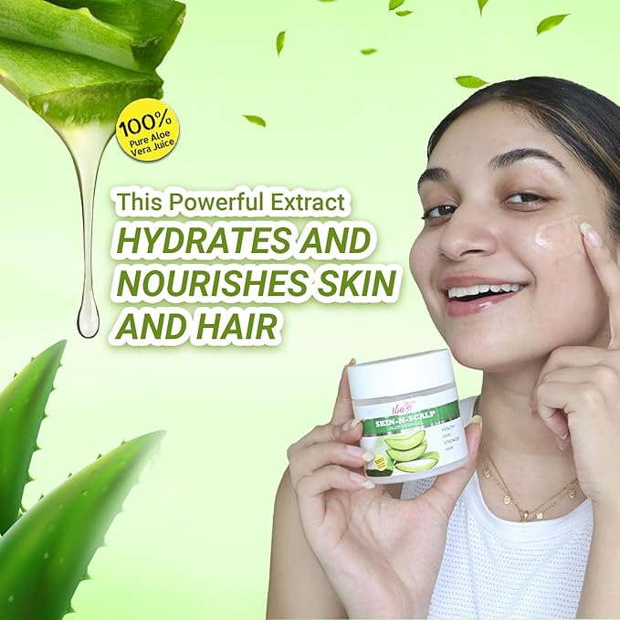 Iba Skin - N - Scalp Aloe Vera Gel for Face, Skin & Hair - 100 Gms