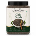 Crave Bites Premium Chia Seeds 1kg | Rich Source of Calcium, Fibre & Protein | Clean Chia Seeds for Eating & Weight Management | Jar Pack