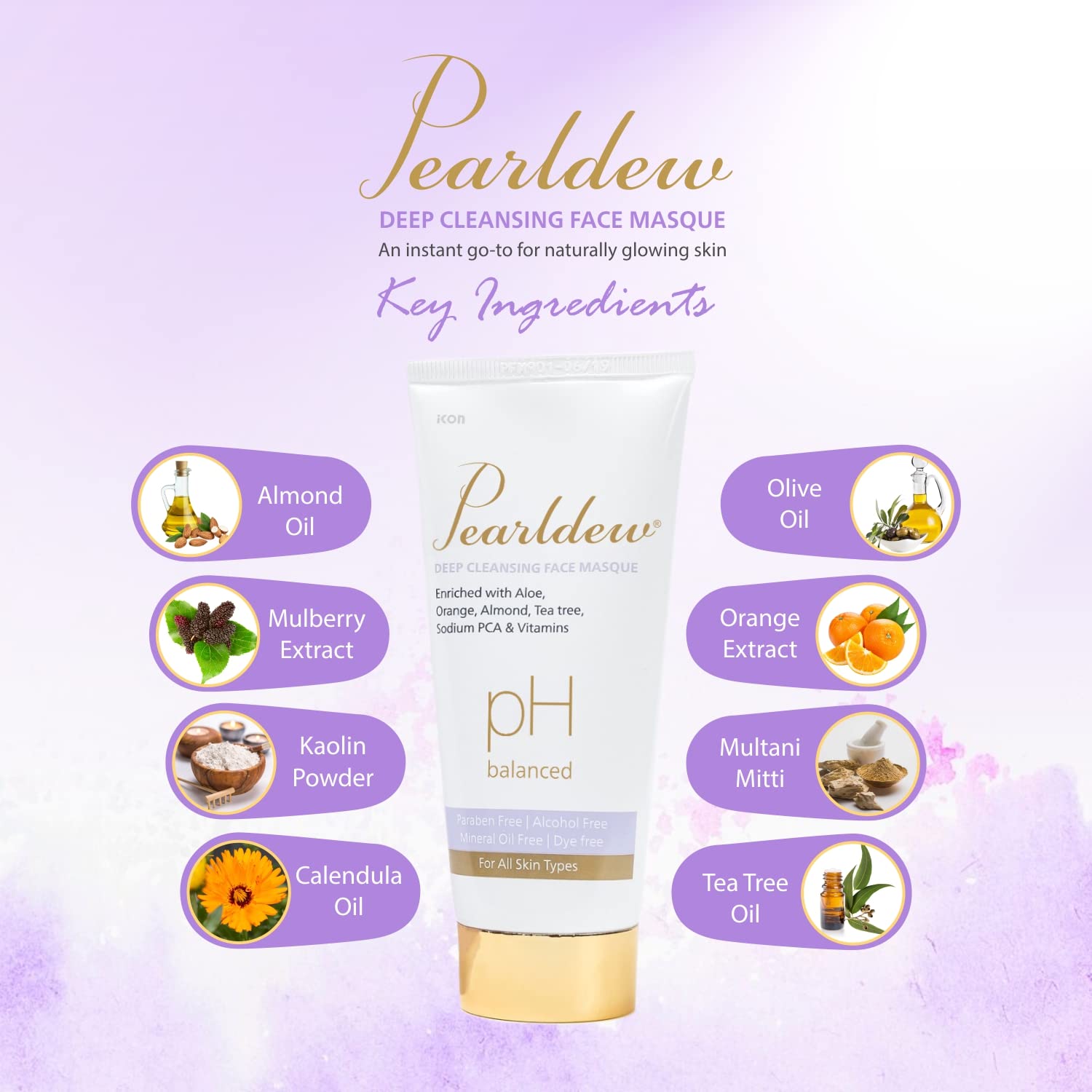 Pearldew Deep Cleasing Masque - 100 Gms | Pack of 4