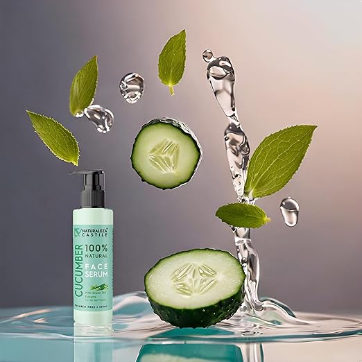 Naturaleza Castile Cucumber Face Serum with vitamins A, C, & E - 100 ml