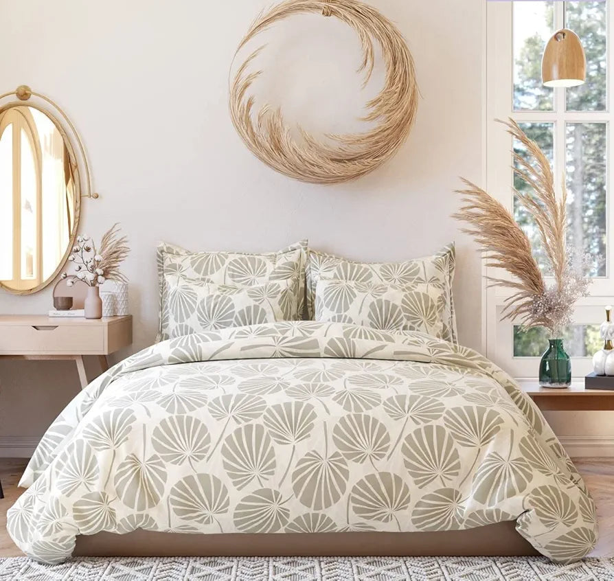 The Home Style 400 Tc Cotton Feel Glace Cotton Elastic Fitted All Around Printed King Size Double Bed Bedsheet Wih 2 Pillow Cover Adam Cream