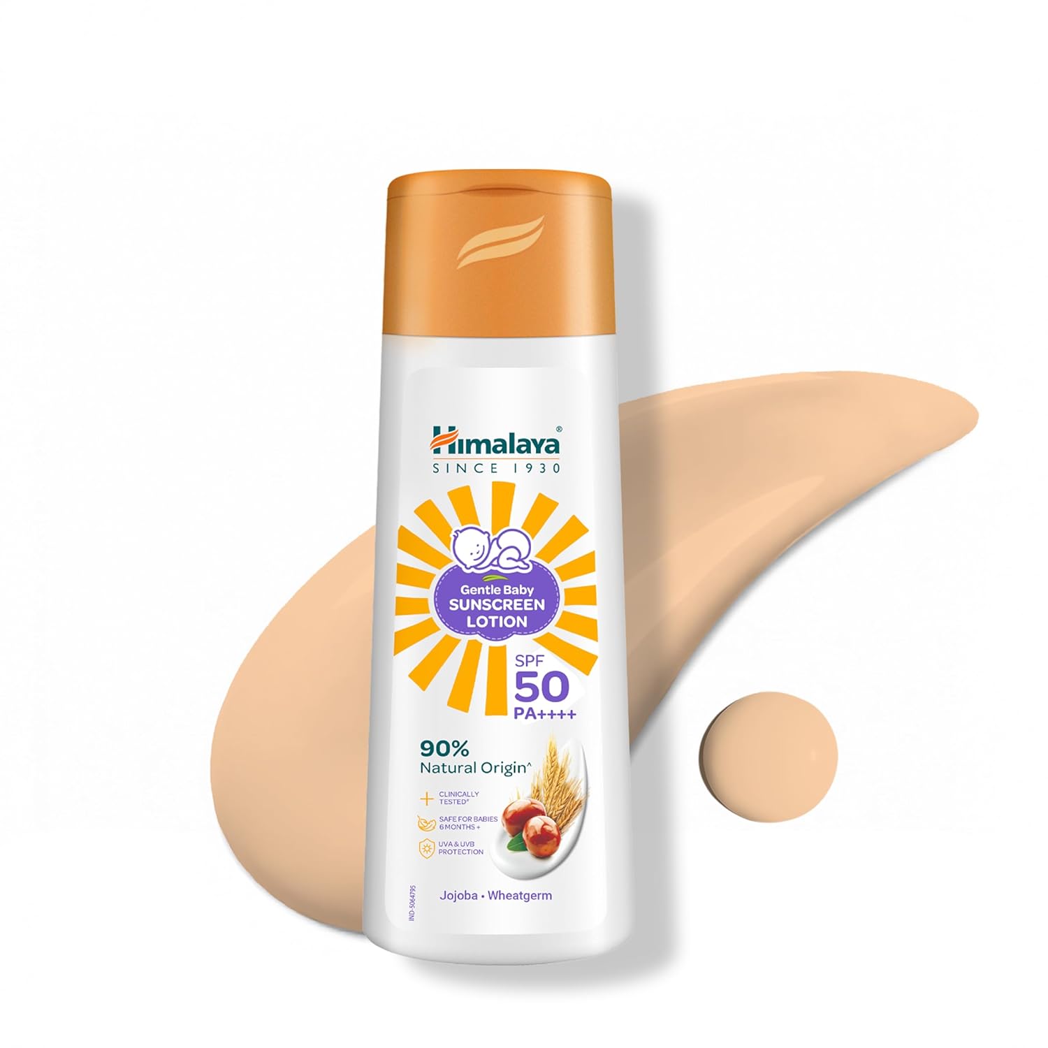 Himalaya Gentle Baby Sunscreen Lotion 100ml | SPF 50 PA++++ | UVA & UVB Broad Spectrum Protection For All Skin Types | With Jojoba Oil & Vitamin E | Non-Greasy, No White Cast|