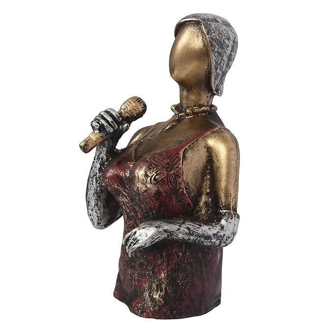 Ecraftindia Singing Lady Decorative Statue