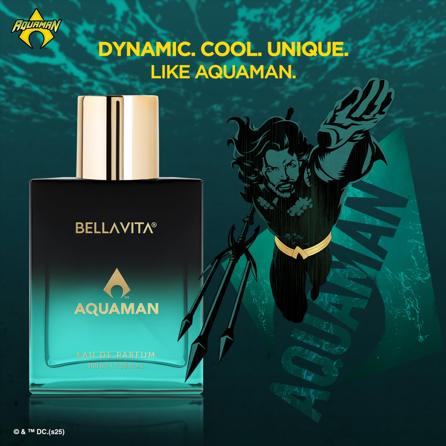 BELLAVITA AQUAMAN | Long Lasting EDP 100ml Perfume for Man | Bergamot, Patchouli and Cedarwood | Premium Fragrance for Men