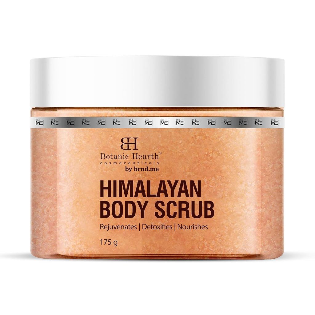 Botanic Hearth Body Scrub for Women & Men | Himalayan Salt Body Scrub for Tan Removal & Deep Exfoliation | Hydrating Bathing Scrub for Smooth, Radiant Skin | 175 g