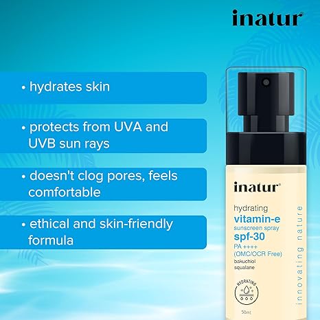 Inatur Vitamin E Sunscreen Spray SPF 30 PA++++ - 50 ml