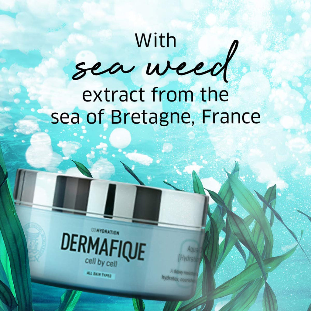 Dermafique Aqua Cloud Hydrating Crème 200g | Weightless & Non-greasy |Plumps, Improves Elasticity & Barrier,Anti-Ageing|Dry, Oily, Normal Skin Moisturizer for summer| DermatTested on Indian Skin