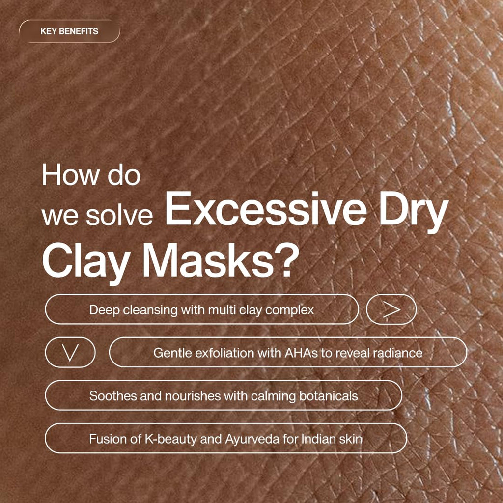 Personal Touch Facebath Jeju Volcanic Clay Mask with Colloidal Oatmeal & Glycolic Acid for Gentle Exfoliation, Skin Detox & Acne Prevention | Oily, Normal & Combination Skin | 75g
