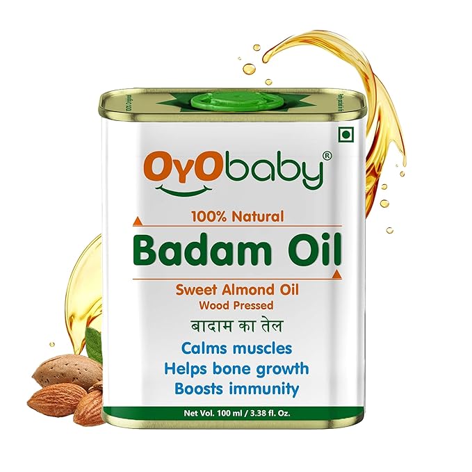 Oyo Baby Massage Oil Pure & Natural Badam Rogan Baby Oil - 100 ml