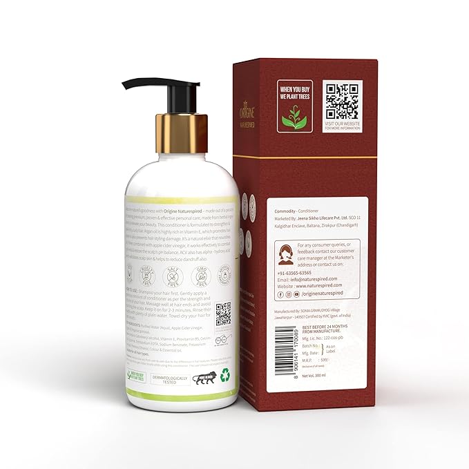 Origine Naturespired Argan & Apple Cider Vinegar Hair Conditioner For Strong Hair - 300 ml