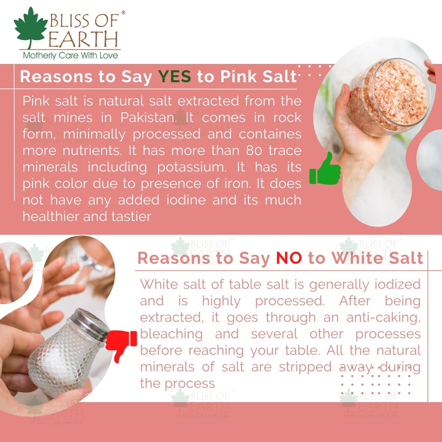 Bliss of Earth 1KG Fine Powder Pakistani Himalayan Pink Salt Non Iodised for weight management and Healthy Cooking Natural Saindha Namak